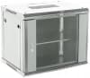 Шкаф коммутационный Rexant (04-0964-111) настенный 9U 600x450мм пер.дв.стекл металл 2 бок.пан. направл.под винты 60кг серый 13.75кг 230град. 368мм IP20 сталь - фото 3