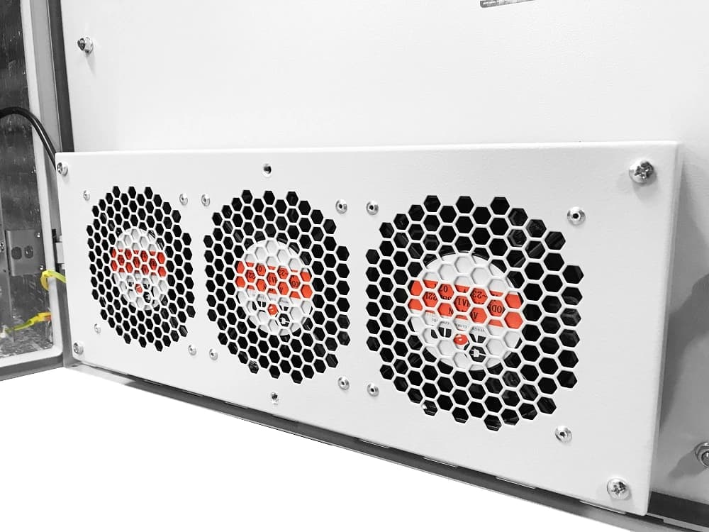 Шкаф коммутационный ЦМО (ШТВ-Н-12.6.3-4ААА-Т1) настенный 12U 620x330мм пер.дв.металл несъемн.бок.пан. 150кг серый 220мм 50кг 120град. 600мм IP54 IK10 сталь нержавеющая уличный всепогодный с вентилятором с нагревателем укомплектованный 150Вт - фото 5