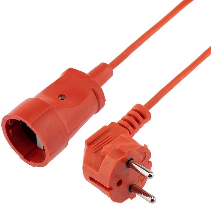 Удлинитель силовой PROconnect Pro-Uc (11-7106) 2x0.75кв.мм 1розет. 20м ПВС 6A без катушки оранжевый - фото 3