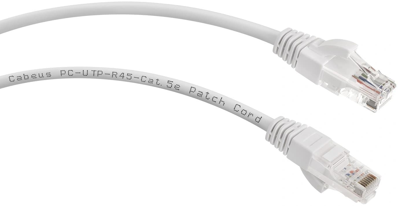 Патч-корд Cabeus PC-UTP-RJ45-CAT.5E-2M-WH U/UTP RJ-45 вил.-вилка RJ-45 кат.5E 2м белый ПВХ - фото 4