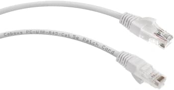 Патч-корд Cabeus PC-UTP-RJ45-CAT.5E-2M-WH U/UTP RJ-45 вил.-вилка RJ-45 кат.5E 2м белый ПВХ - фото 5