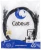 Патч-корд Cabeus PC-UTP-RJ45-CAT.5E-2M-BK-LSZH U/UTP RJ-45 вил.-вилка RJ-45 кат.5E 2м черный LSZH - фото 3