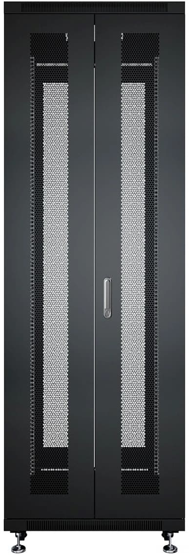 Шкаф серверный Cabeus (ND-05C-42U60/120-BK) напольный 42U 800x1200мм пер.дв.перфор.2ств. задн.дв.перфор.2-хст. 800кг черный 1100мм 114кг 220град. 2055мм IP20 сталь - фото 3