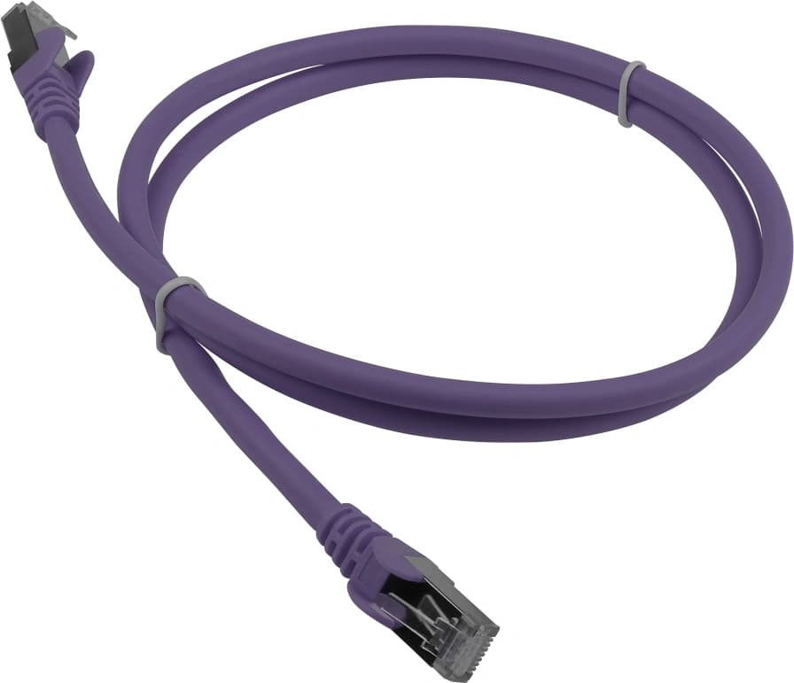 Патч-корд Lanmaster LAN-PC45/S6A-10-VI FTP RJ-45 вил.-вилка RJ-45 кат.6A 10м фиолетовый LSZH - фото 1