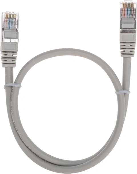 Патч-корд Rexant 02-0110-05 F/UTP RJ-45 вил.-вилка RJ-45 кат.5E 0.5м серый LSZH - фото 1