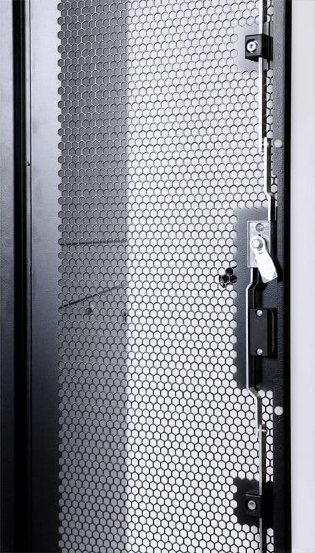 Шкаф серверный ЦМО (ШТК-СП-42.8.10-44АА-9005) напольный 42U 800x990мм пер.дв.перфор. 2 бок.пан. задн.дв.перфор. направл.под закл.гайки 1350кг черный 690мм 152кг 180град. 1950мм - фото 4