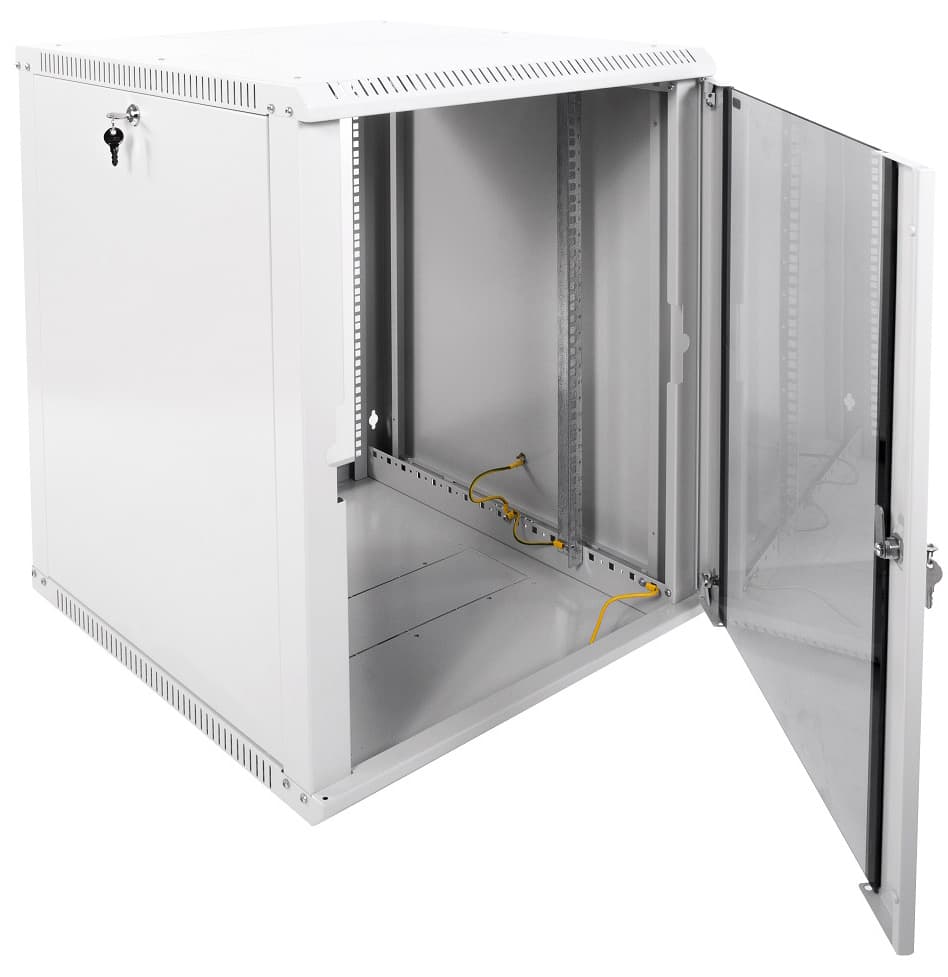 Шкаф коммутационный ЦМО ШРН-ЭКОНОМ (ШРН-Э-15.650) настенный 15U 600x650мм пер.дв.стекл 65кг серый 600мм 26.6кг 180град. 746мм - фото 4