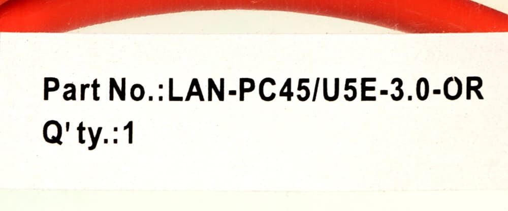 Патч-корд Lanmaster LAN-PC45/U5E-3.0-OR UTP RJ-45 вил.-вилка RJ-45 кат.5E 3м оранжевый LSZH (уп.:1шт) - фото 4