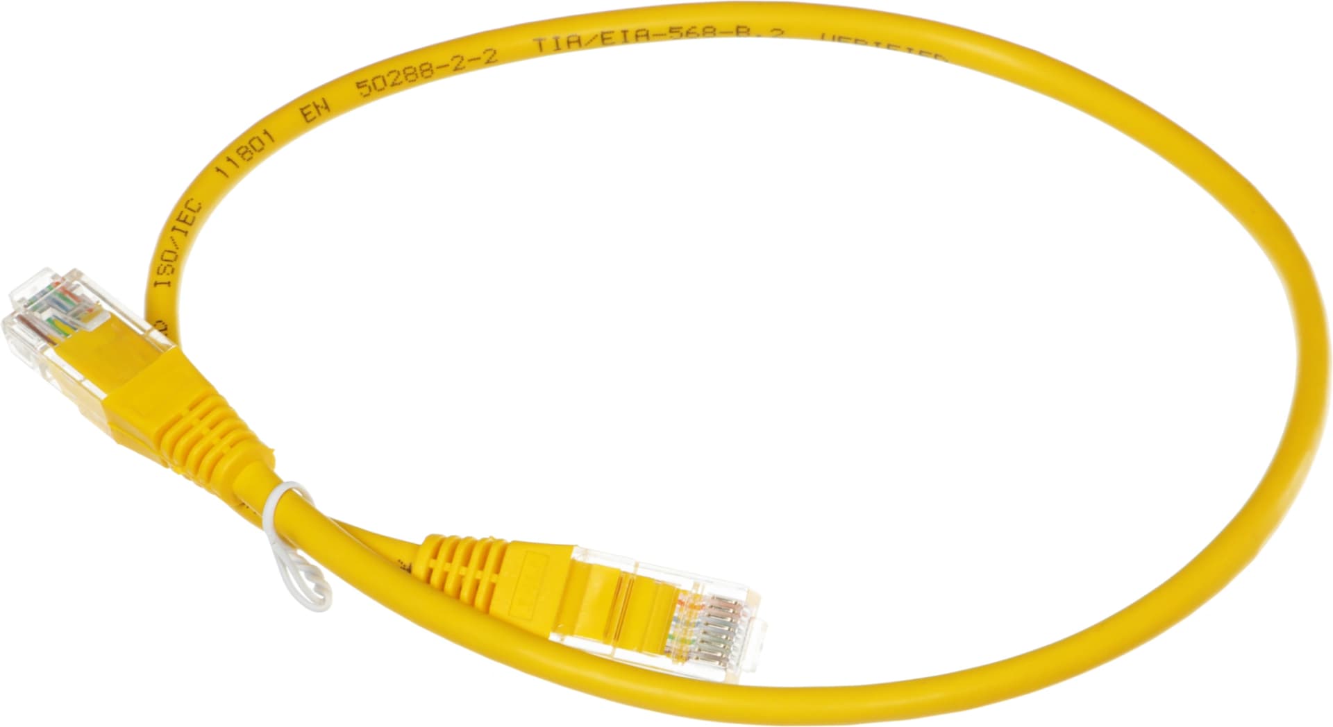 Патч-корд Lanmaster TWT-45-45-0.5-YL UTP RJ-45 вил.-вилка RJ-45 кат.5E 0.5м желтый ПВХ (уп.:1шт) - фото 1