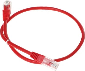 Патч-корд Lanmaster TWT-45-45-0.5-RD UTP RJ-45 вил.-вилка RJ-45 кат.5E 0.5м красный ПВХ (уп.:1шт) - фото 5