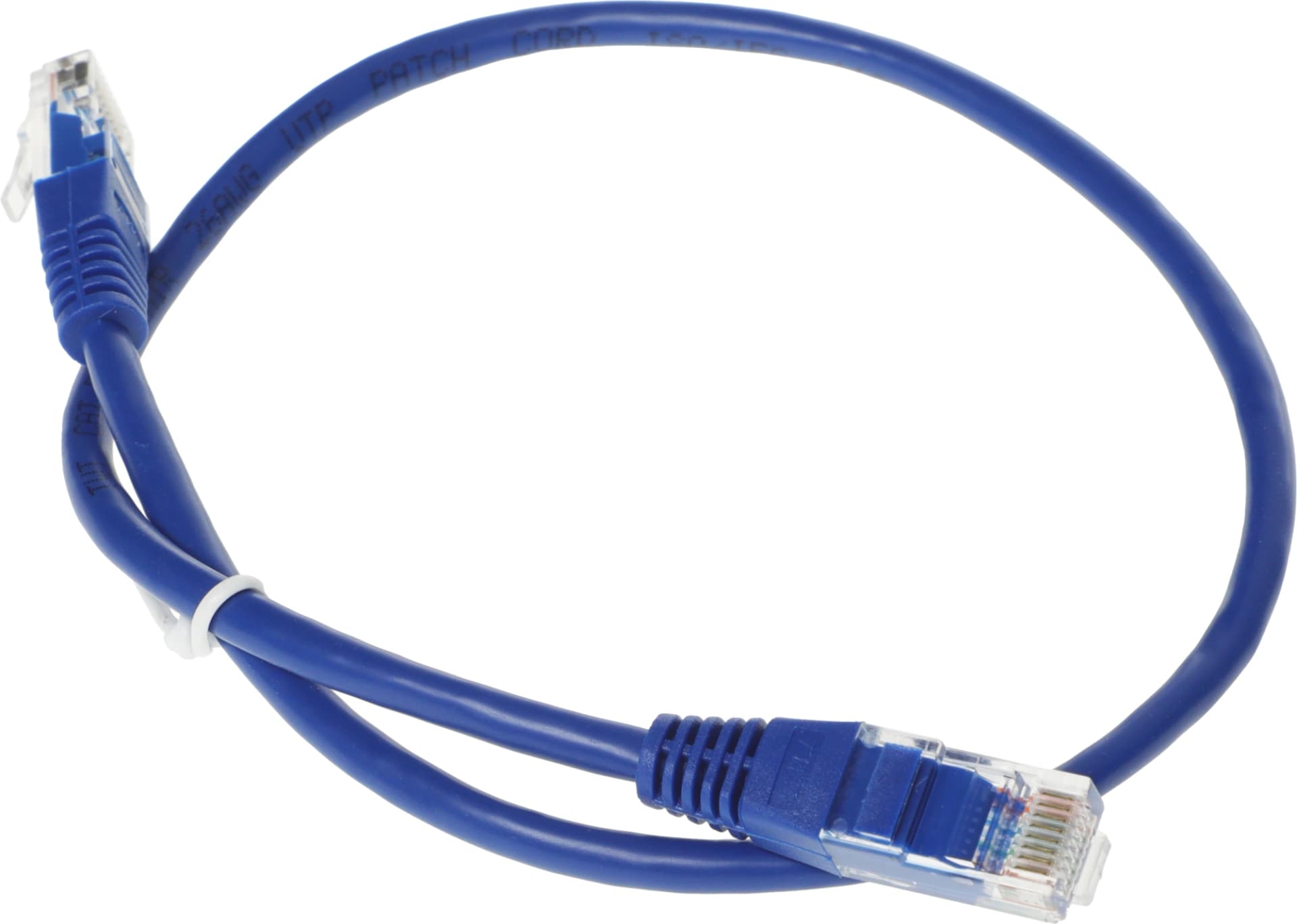 Патч-корд Lanmaster TWT-45-45-0.5-BL UTP RJ-45 вил.-вилка RJ-45 кат.5E 0.5м синий ПВХ (уп.:1шт) - фото 4