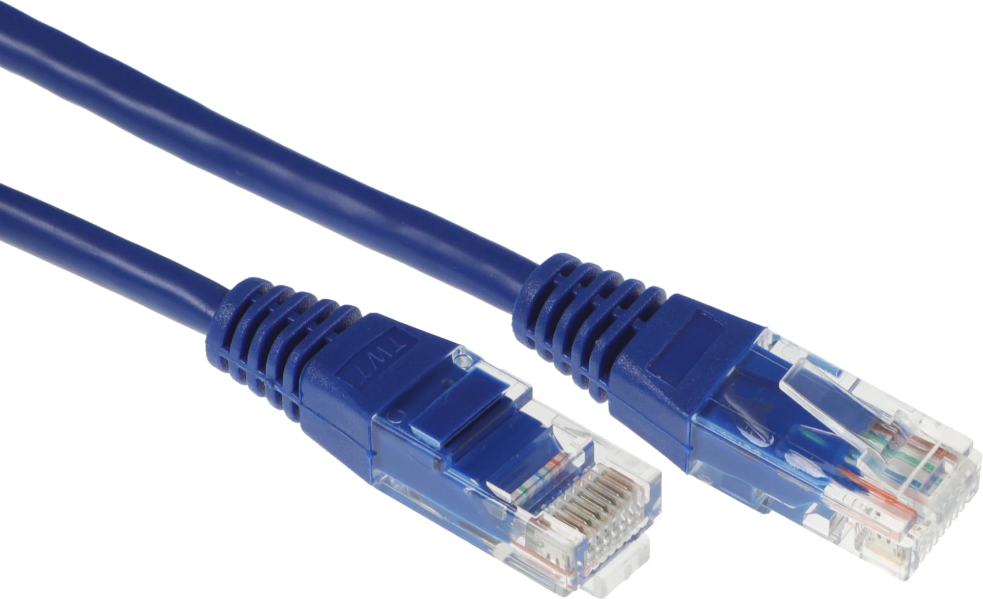 Патч-корд Lanmaster TWT-45-45-0.5-BL UTP RJ-45 вил.-вилка RJ-45 кат.5E 0.5м синий ПВХ (уп.:1шт) - фото 3