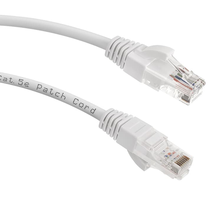 Патч-корд Lanmaster LAN-PC45/U5E-5.0-WH UTP RJ-45 вил.-вилка RJ-45 кат.5E 5м белый LSZH (уп.:1шт) - фото 1