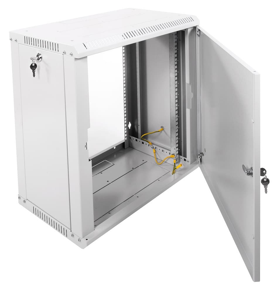 Шкаф коммутационный ЦМО ШРН-ЭКОНОМ (ШРН-Э-12.650.1) настенный 12U 600x650мм пер.дв.металл 65кг серый 600мм - фото 4