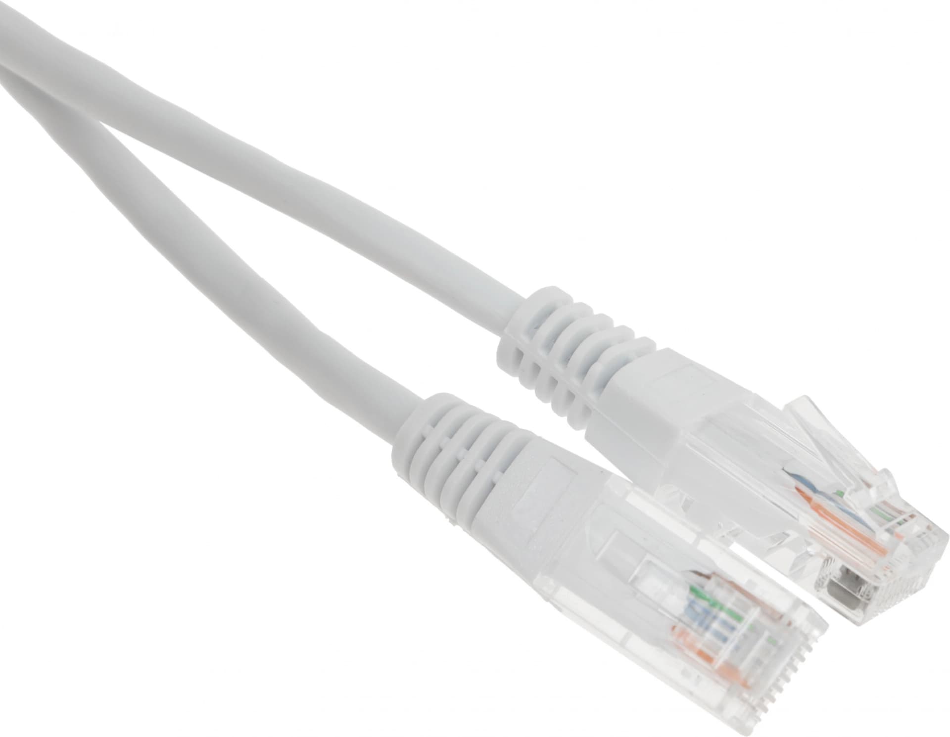 Патч-корд Lanmaster TWT-45-45-1.0-WH UTP RJ-45 вил.-вилка RJ-45 кат.5E 1м белый ПВХ (уп.:1шт) - фото 1