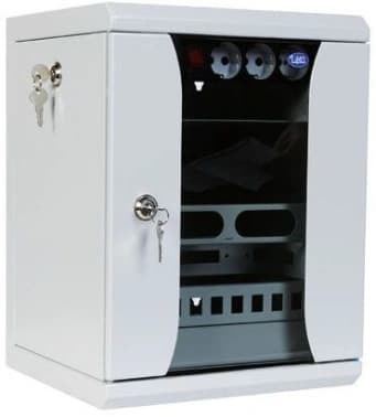Шкаф коммутационный ЦМО (ШРН-8.255-10) настенный 8U 320x305мм пер.дв.стекл серый 255мм 8.1кг 180град. 420мм - фото 2