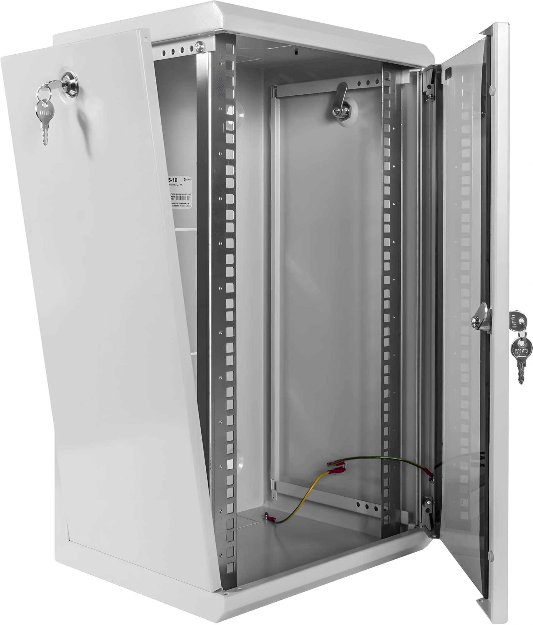 Шкаф коммутационный ЦМО (ШРН-8.255-10) настенный 8U 320x305мм пер.дв.стекл серый 255мм 8.1кг 180град. 420мм - фото 4