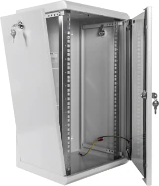 Шкаф коммутационный ЦМО (ШРН-8.255-10) настенный 8U 320x305мм пер.дв.стекл серый 255мм 8.1кг 180град. 420мм - фото 5