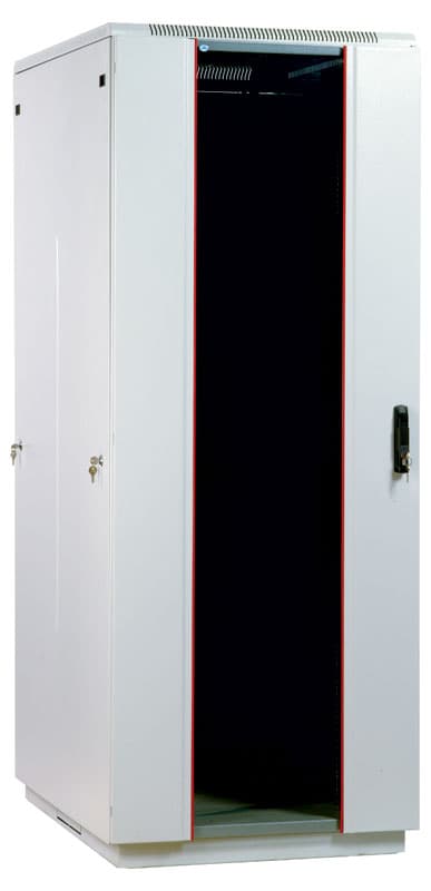 Шкаф коммутационный ЦМО (ШТК-М-42.8.8-1ААА) напольный 42U 800x800мм пер.дв.стекл задн.дв.стал.лист 2 бок.пан. направл.под закл.гайки 1010кг серый 655мм 123.3кг 180град. 2030мм - фото 1