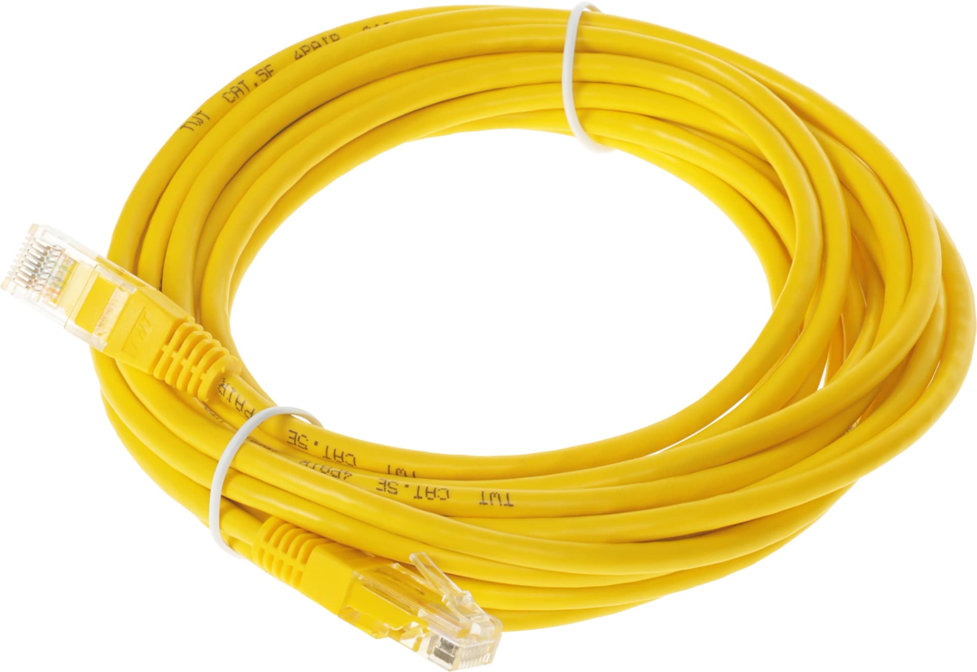 Патч-корд Lanmaster UTP TWT-45-45-5.0-YL RJ-45 вил.-вилка RJ-45 кат.5E 5м желтый ПВХ (уп.:1шт) - фото 2