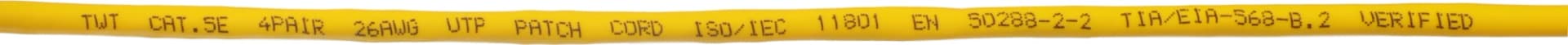 Патч-корд Lanmaster UTP TWT-45-45-5.0-YL RJ-45 вил.-вилка RJ-45 кат.5E 5м желтый ПВХ (уп.:1шт) - фото 4