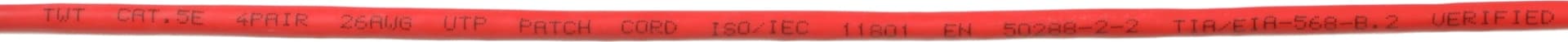 Патч-корд Lanmaster TWT-45-45-5.0-RD UTP RJ-45 вил.-вилка RJ-45 кат.5E 5м красный ПВХ (уп.:1шт) - фото 4
