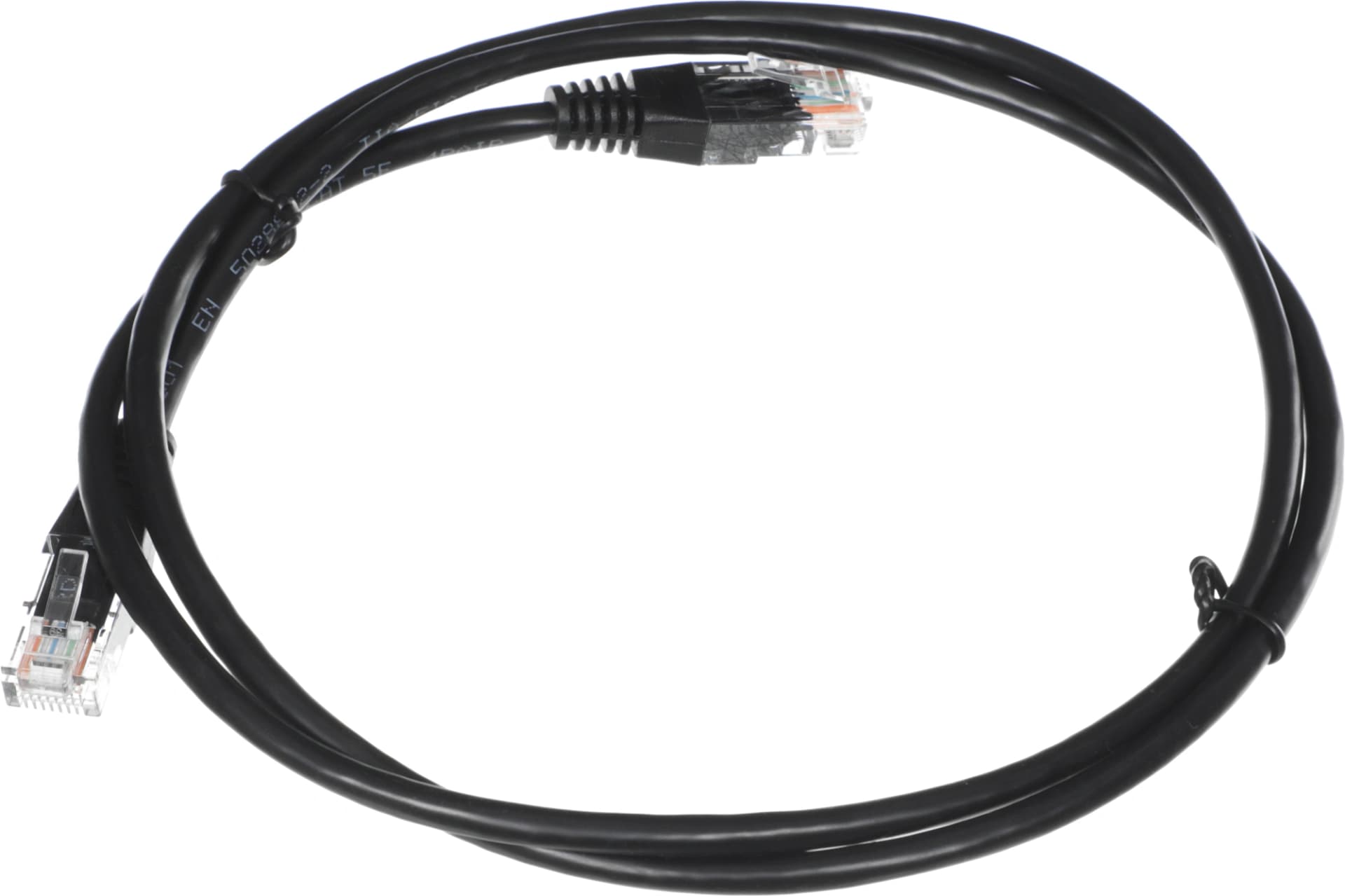 Патч-корд Lanmaster TWT-45-45-1.0-BK UTP RJ-45 вил.-вилка RJ-45 кат.5E 1м черный ПВХ (уп.:1шт) - фото 1