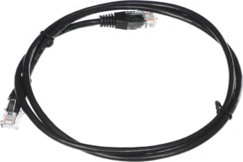 Патч-корд Lanmaster TWT-45-45-1.0-BK UTP RJ-45 вил.-вилка RJ-45 кат.5E 1м черный ПВХ (уп.:1шт) - фото 2
